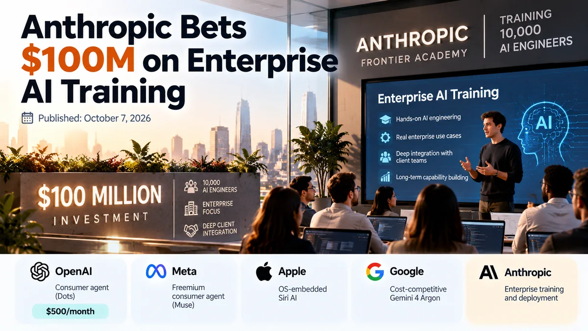 Anthropic Bets $100M on Enterprise AI Training