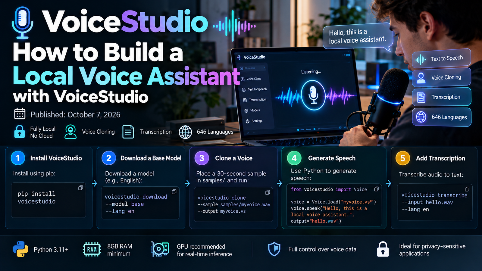 How to Build a Local Voice Assistant with VoiceStudio