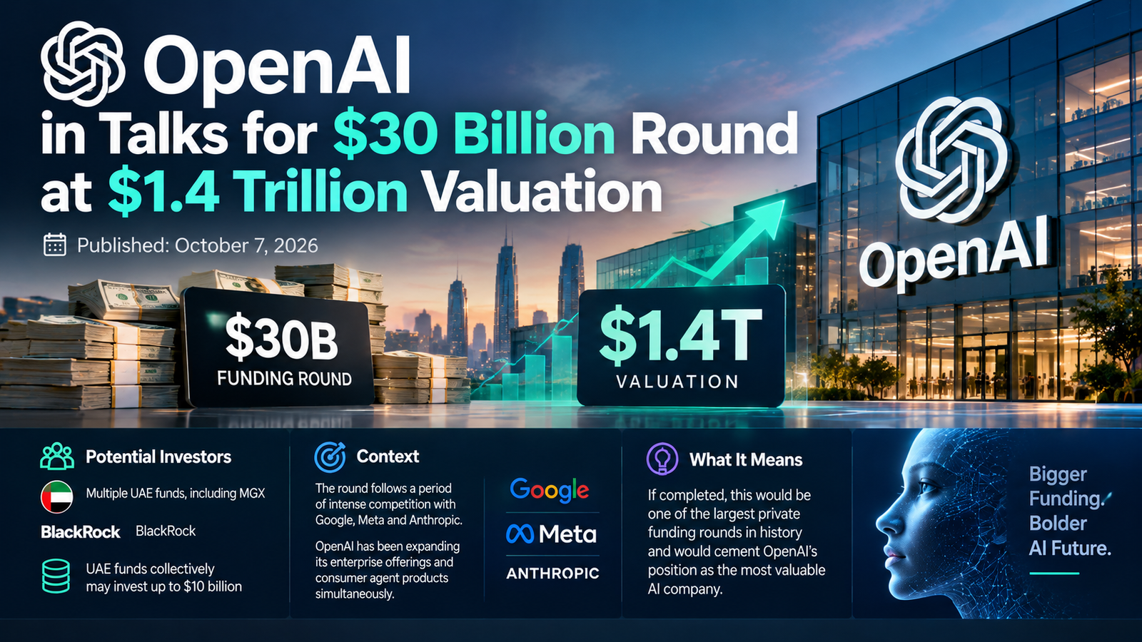 OpenAI in Talks for $30 Billion Round at $1.4 Trillion Valuation